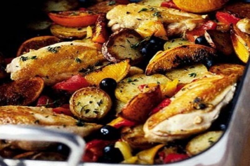 All-in-one chicken traybake