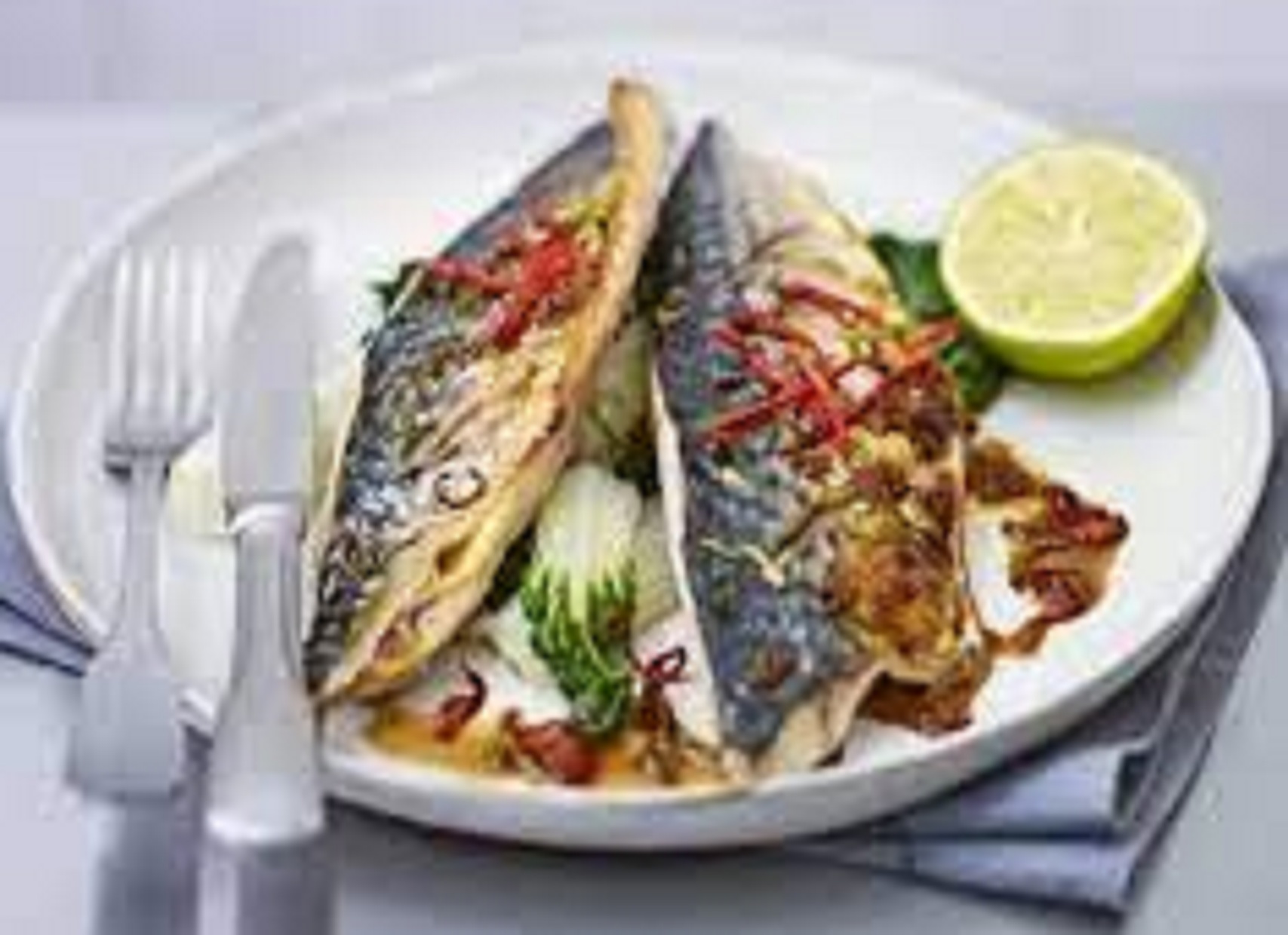 Grilled mackerel with sweet soy glaze