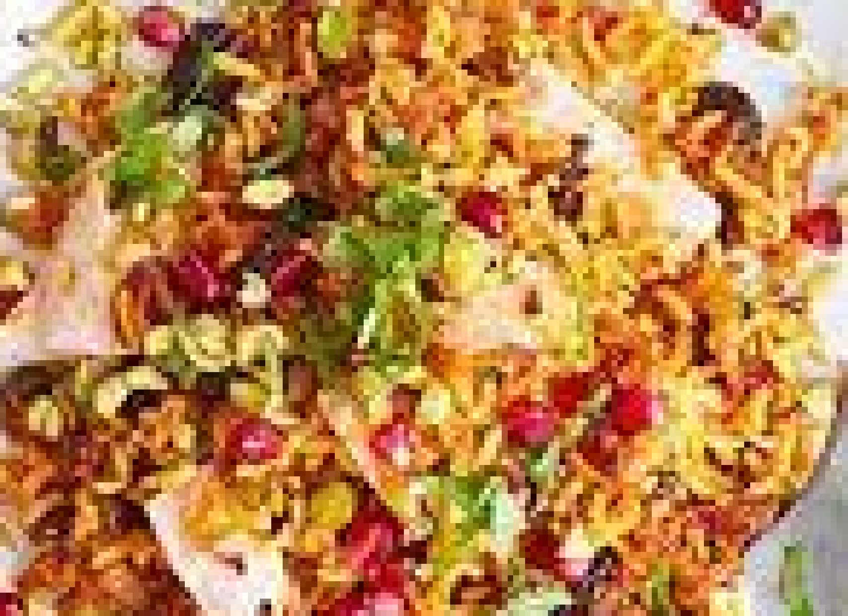 Harissa salmon pilaf