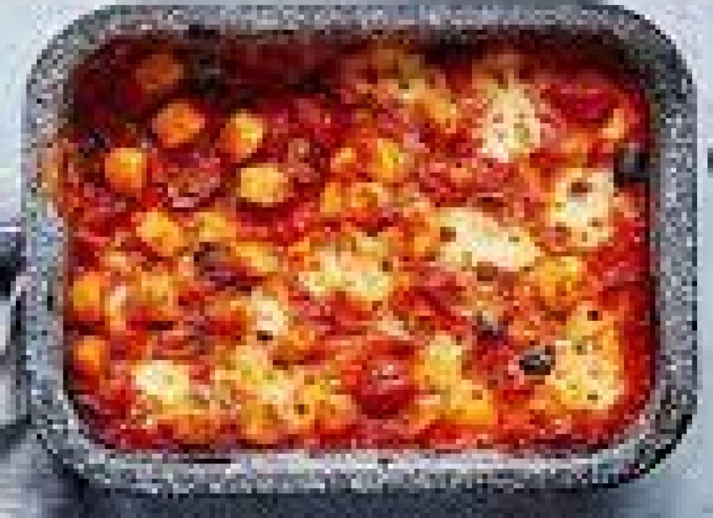 Puttanesca baked gnocchi