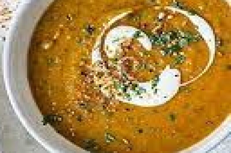 Spiced lentil & butternut squash soup