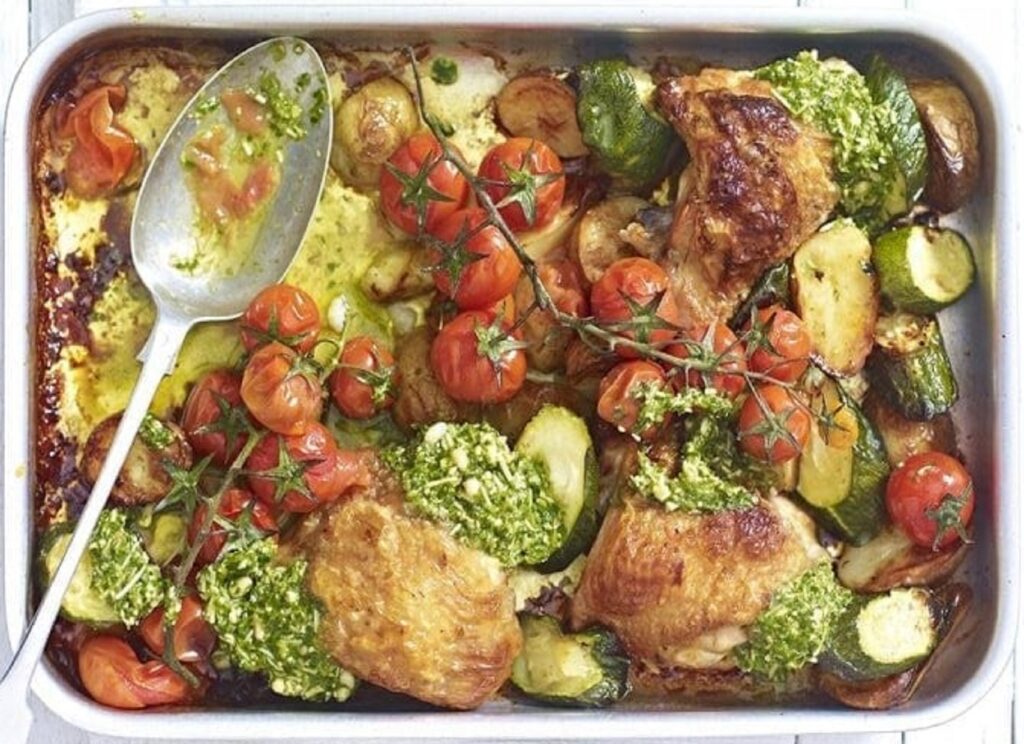 Summer traybake chicken