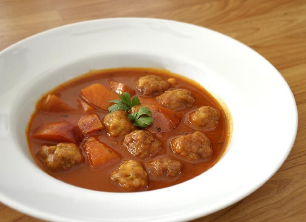 Spiced Lamb Meatball and Escarole Soup